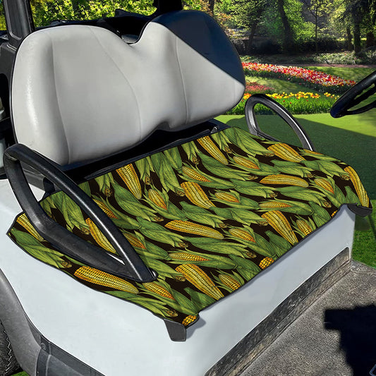 Hand-Drawn Corncob Pattern Print Golf Cart Seat Cover