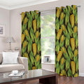Hand-Drawn Corncob Pattern Print Grommet Curtains