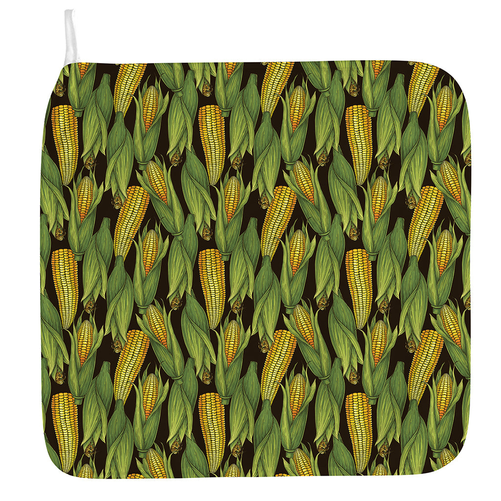Hand-Drawn Corncob Pattern Print Hand Towel