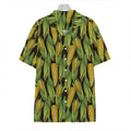 Hand-Drawn Corncob Pattern Print Hawaiian Shirt