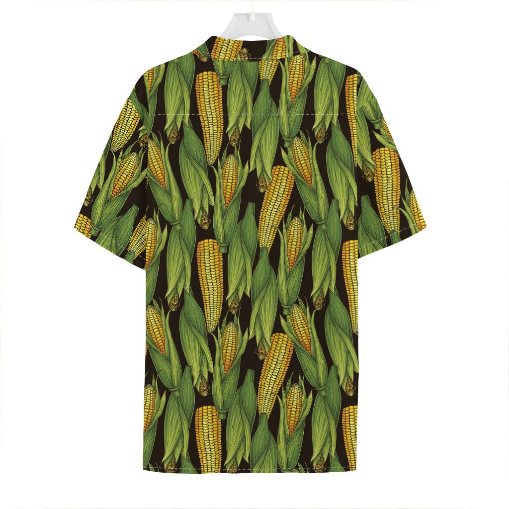 Hand-Drawn Corncob Pattern Print Hawaiian Shirt