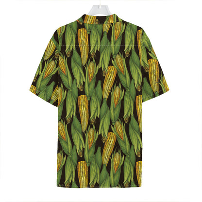 Hand-Drawn Corncob Pattern Print Hawaiian Shirt