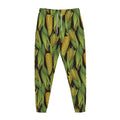 Hand-Drawn Corncob Pattern Print Jogger Pants