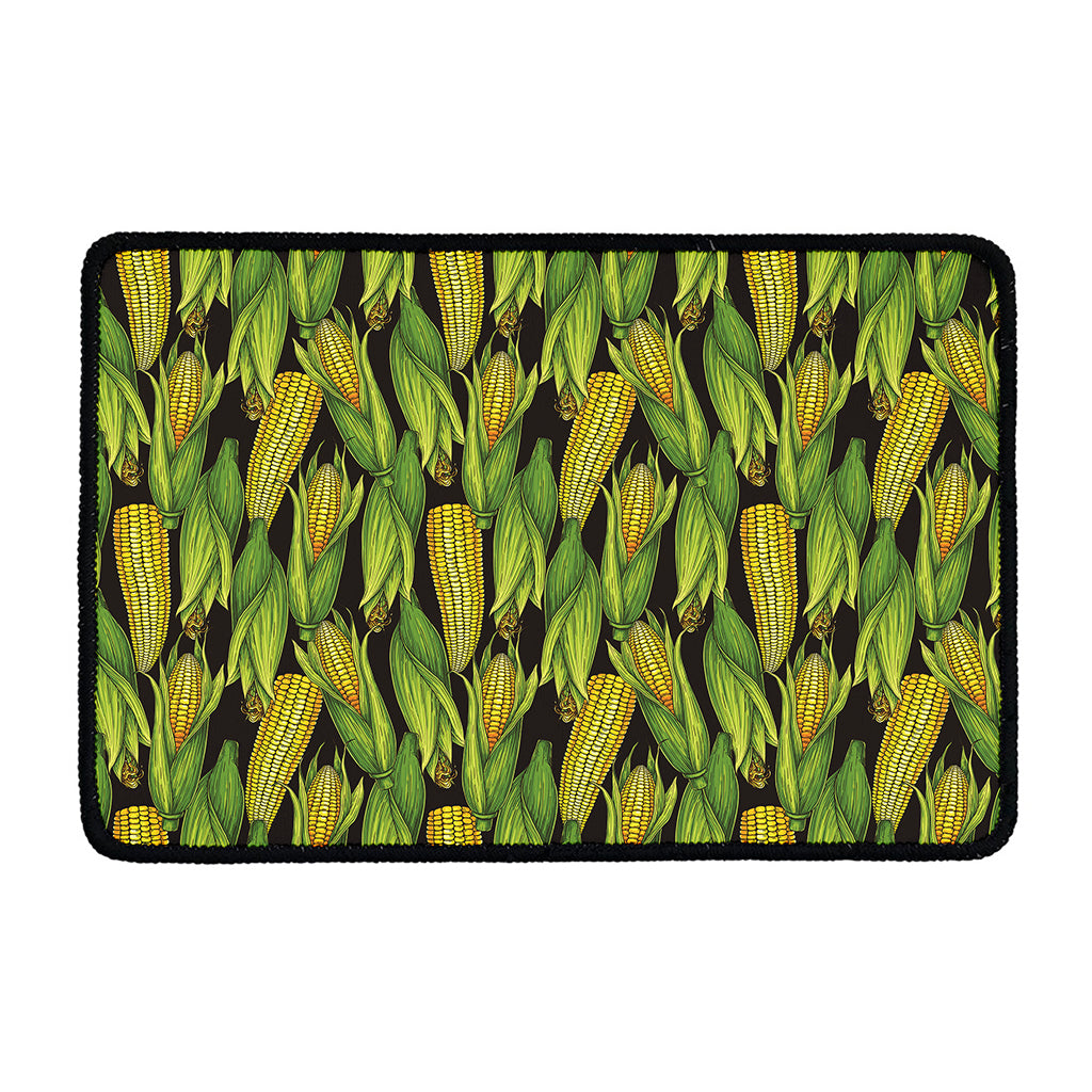 Hand-Drawn Corncob Pattern Print Kitchen Mat