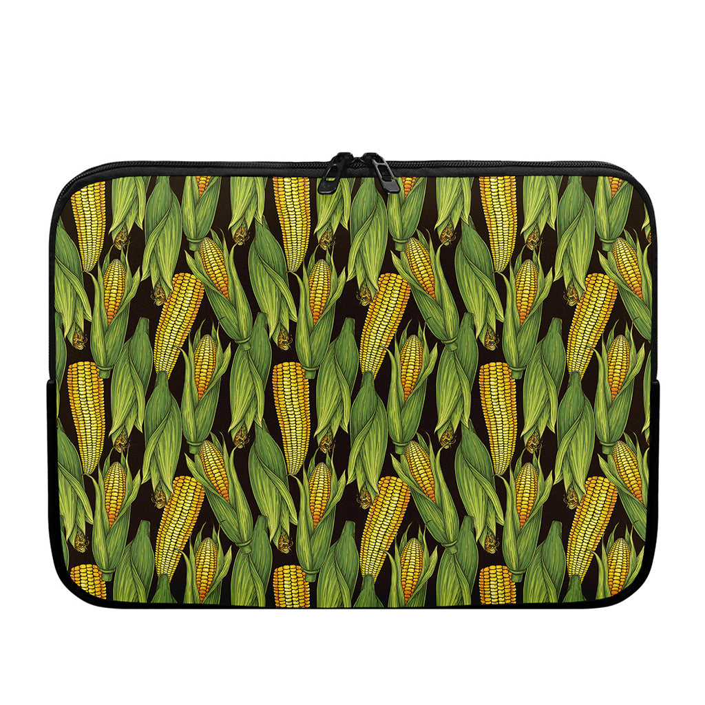 Hand-Drawn Corncob Pattern Print Laptop Sleeve