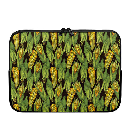 Hand-Drawn Corncob Pattern Print Laptop Sleeve