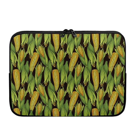 Hand-Drawn Corncob Pattern Print Laptop Sleeve