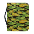 Hand-Drawn Corncob Pattern Print Leather Bible Cover