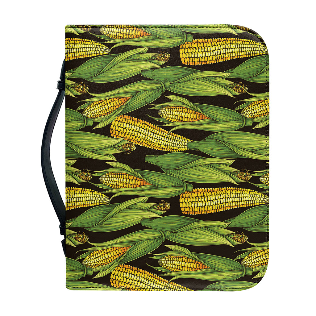 Hand-Drawn Corncob Pattern Print Leather Bible Cover