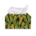 Hand-Drawn Corncob Pattern Print Leather Tissue Box Cover