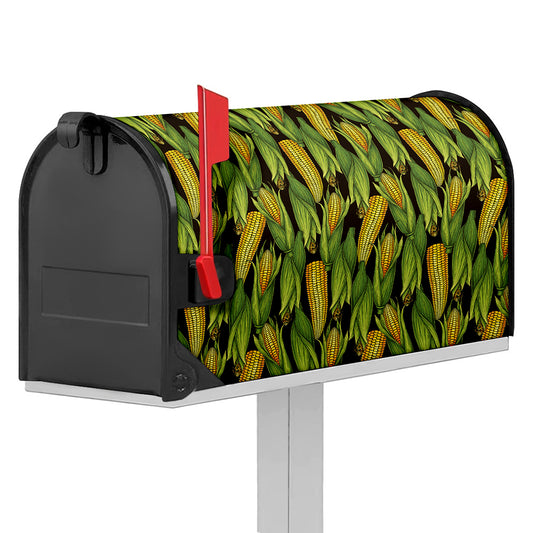 Hand-Drawn Corncob Pattern Print Mailbox Cover