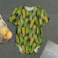 Hand-Drawn Corncob Pattern Print Men's Bodysuit