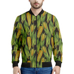 Hand-Drawn Corncob Pattern Print Men's Bomber Jacket