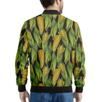 Hand-Drawn Corncob Pattern Print Men's Bomber Jacket