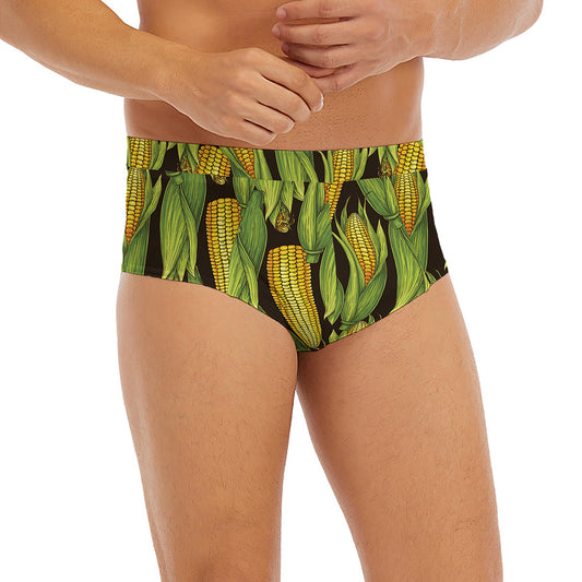 Hand-Drawn Corncob Pattern Print Men's Briefs