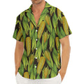 Hand-Drawn Corncob Pattern Print Men's Deep V-Neck Shirt