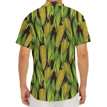 Hand-Drawn Corncob Pattern Print Men's Deep V-Neck Shirt