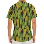 Hand-Drawn Corncob Pattern Print Men's Deep V-Neck Shirt
