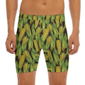 Hand-Drawn Corncob Pattern Print Men's Long Boxer Briefs