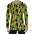 Hand-Drawn Corncob Pattern Print Men's Long Sleeve T-Shirt
