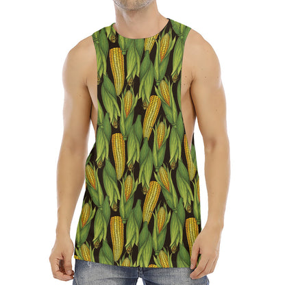 Hand-Drawn Corncob Pattern Print Men's Muscle Tank Top