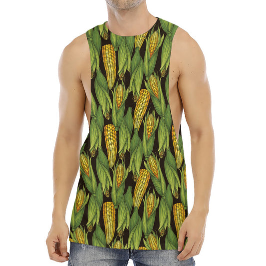 Hand-Drawn Corncob Pattern Print Men's Muscle Tank Top