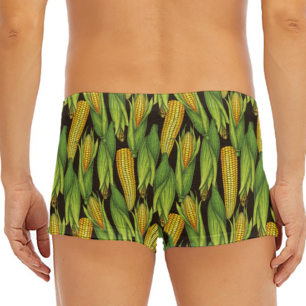 Hand-Drawn Corncob Pattern Print Men's Short Boxer Briefs