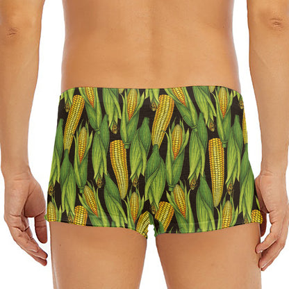 Hand-Drawn Corncob Pattern Print Men's Short Boxer Briefs