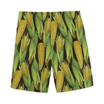 Hand-Drawn Corncob Pattern Print Men's Sports Shorts