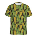 Hand-Drawn Corncob Pattern Print Men's Athletic T-Shirt