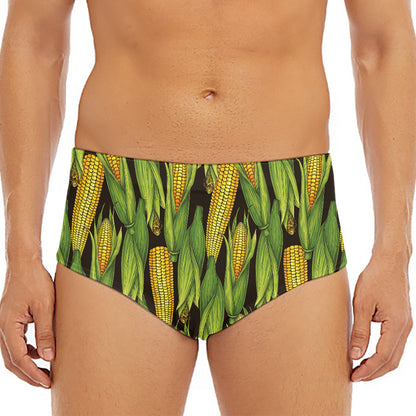 Hand-Drawn Corncob Pattern Print Men's Triangle Swim Briefs