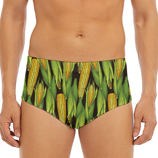 Hand-Drawn Corncob Pattern Print Men's Triangle Swim Briefs
