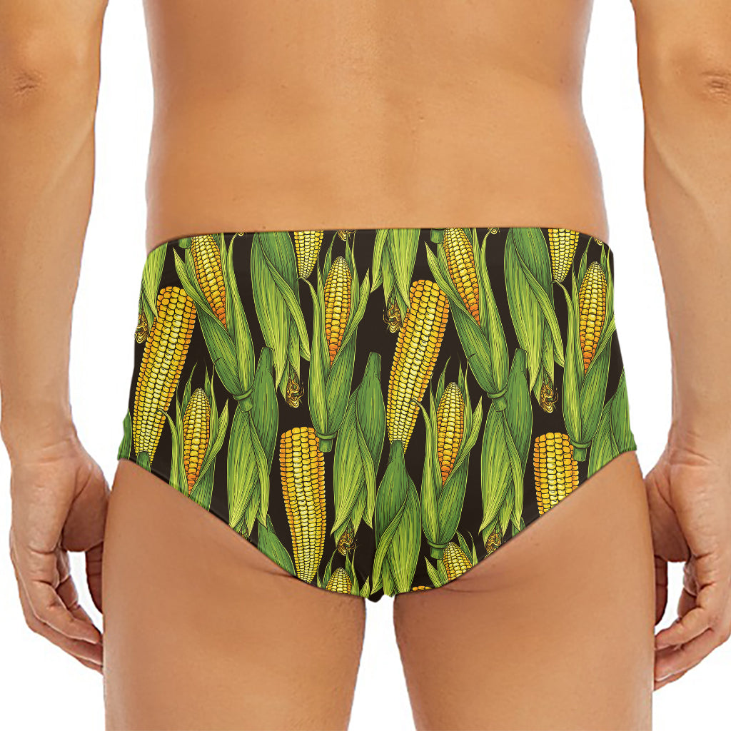 Hand-Drawn Corncob Pattern Print Men's Triangle Swim Briefs