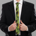 Hand-Drawn Corncob Pattern Print Necktie