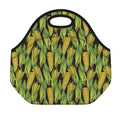 Hand-Drawn Corncob Pattern Print Neoprene Lunch Bag