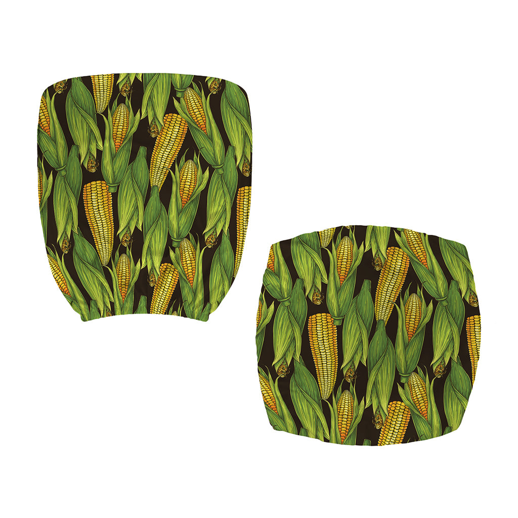 Hand-Drawn Corncob Pattern Print Office Chair Cover