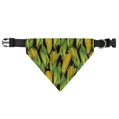 Hand-Drawn Corncob Pattern Print Over The Collar Dog Bandana