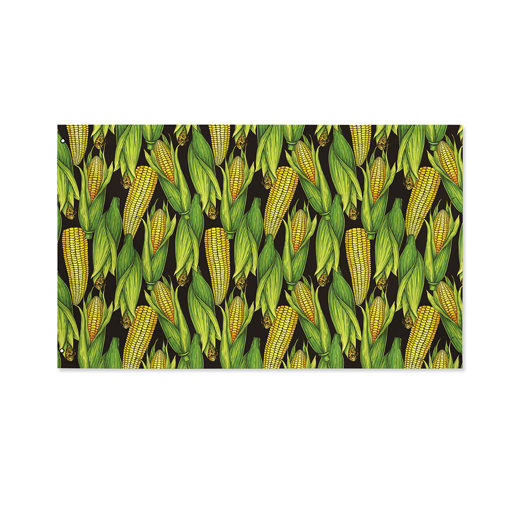 Hand-Drawn Corncob Pattern Print Polyester Flag