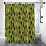 Hand-Drawn Corncob Pattern Print Premium Shower Curtain