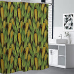 Hand-Drawn Corncob Pattern Print Premium Shower Curtain