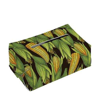 Hand-Drawn Corncob Pattern Print Rectangle Tissue Box Cover