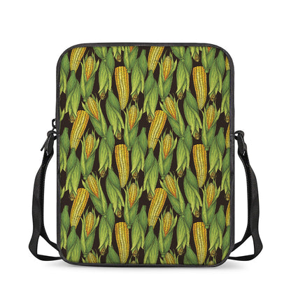 Hand-Drawn Corncob Pattern Print Rectangular Crossbody Bag
