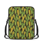 Hand-Drawn Corncob Pattern Print Rectangular Crossbody Bag