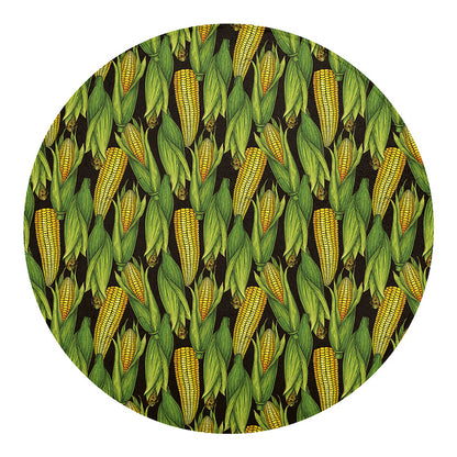 Hand-Drawn Corncob Pattern Print Round Blanket