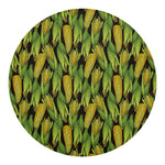 Hand-Drawn Corncob Pattern Print Round Blanket