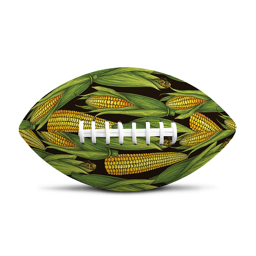 Hand-Drawn Corncob Pattern Print Rugby Ball