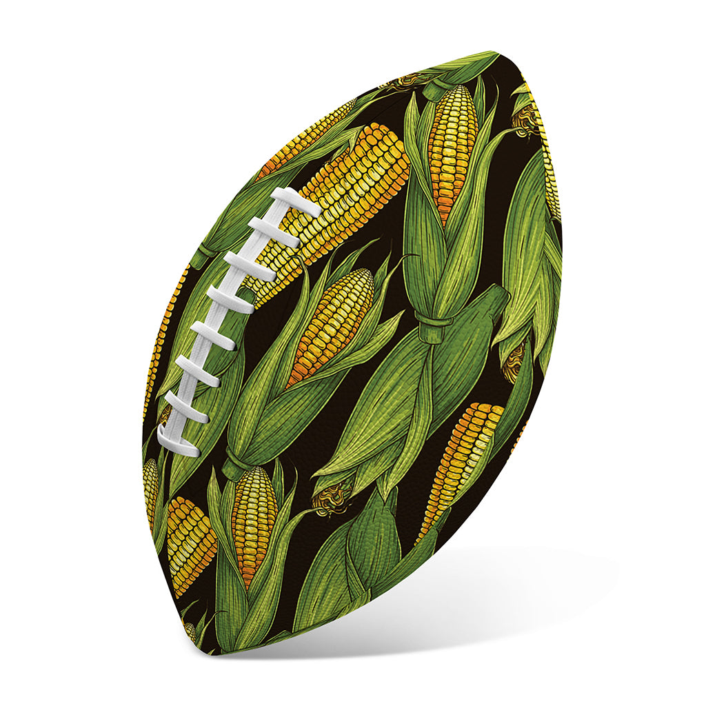 Hand-Drawn Corncob Pattern Print Rugby Ball