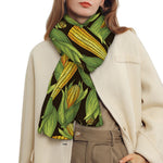 Hand-Drawn Corncob Pattern Print Scarf