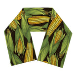 Hand-Drawn Corncob Pattern Print Scarf