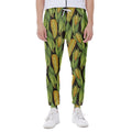 Hand-Drawn Corncob Pattern Print Joggers